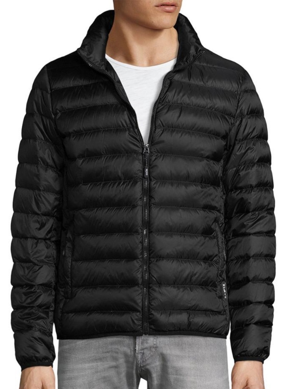 Tumi Black Quilted Packable Men's Puffer Jacket - Sz: M